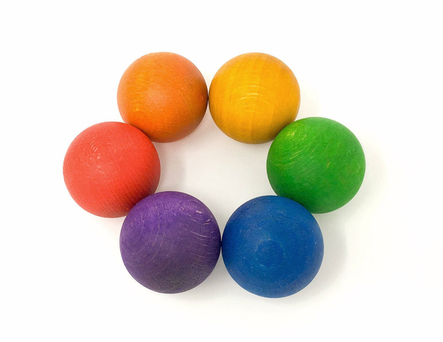 Grapat Six Balls in Rainbow Colours - Smallkind