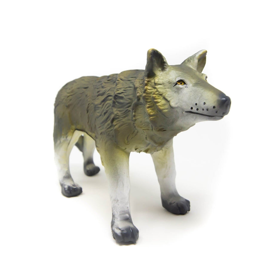green rubber toys wolf