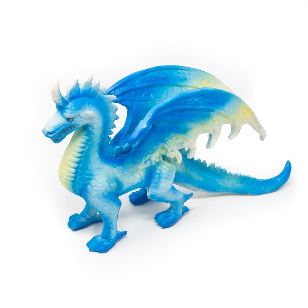 blue natural rubber ice dragon for children over 12 months