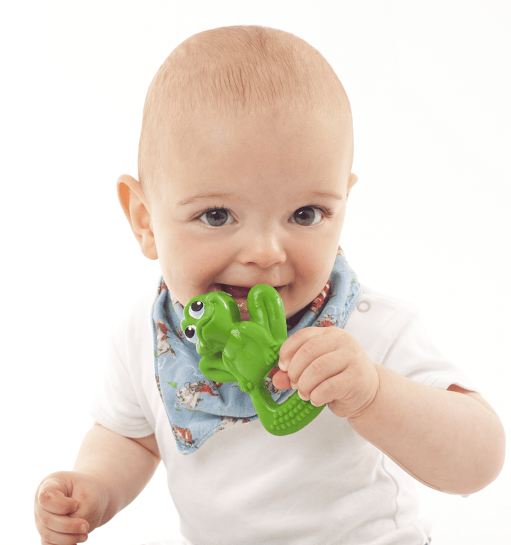 lanco bo the frog rubber teether with baby