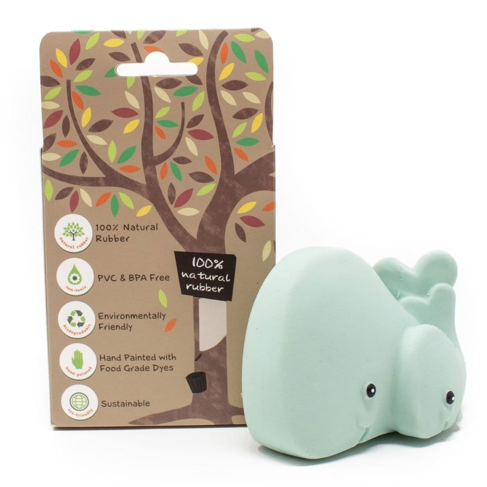 lanco rubber whale toy and box