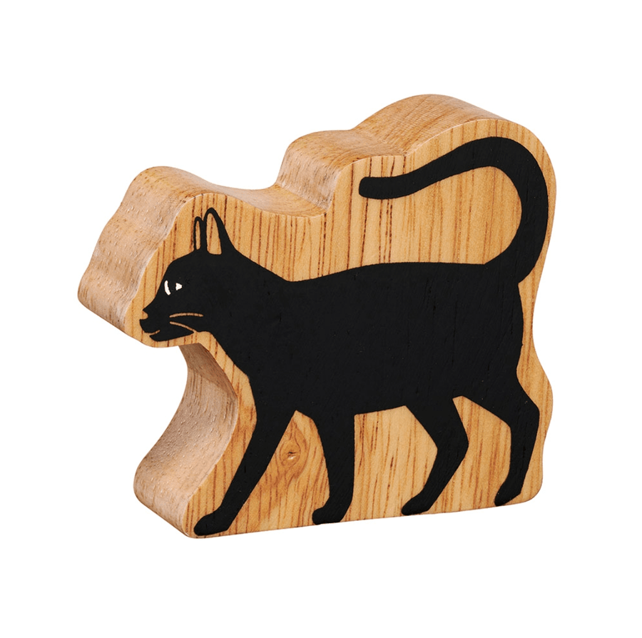 lanka Kade black Cat wooden toy figure 