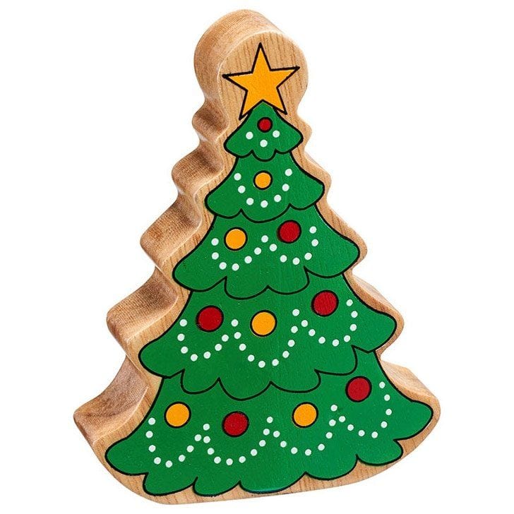 painted wooden christmas tree figure for children 10 months and over 