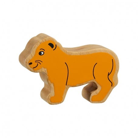 lanka kade wooden lion cub figure