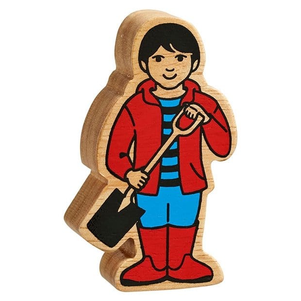 lanka kade painted wooden boy figure