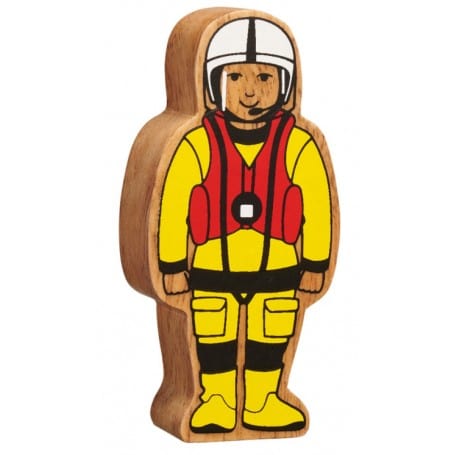Lanka Kade Natural wood Yellow Sea Rescue figure for small world play. Suitable for children from 10 months old.