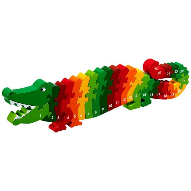 colourful wooden Crocodile 1-25 Jigsaw puzzle
