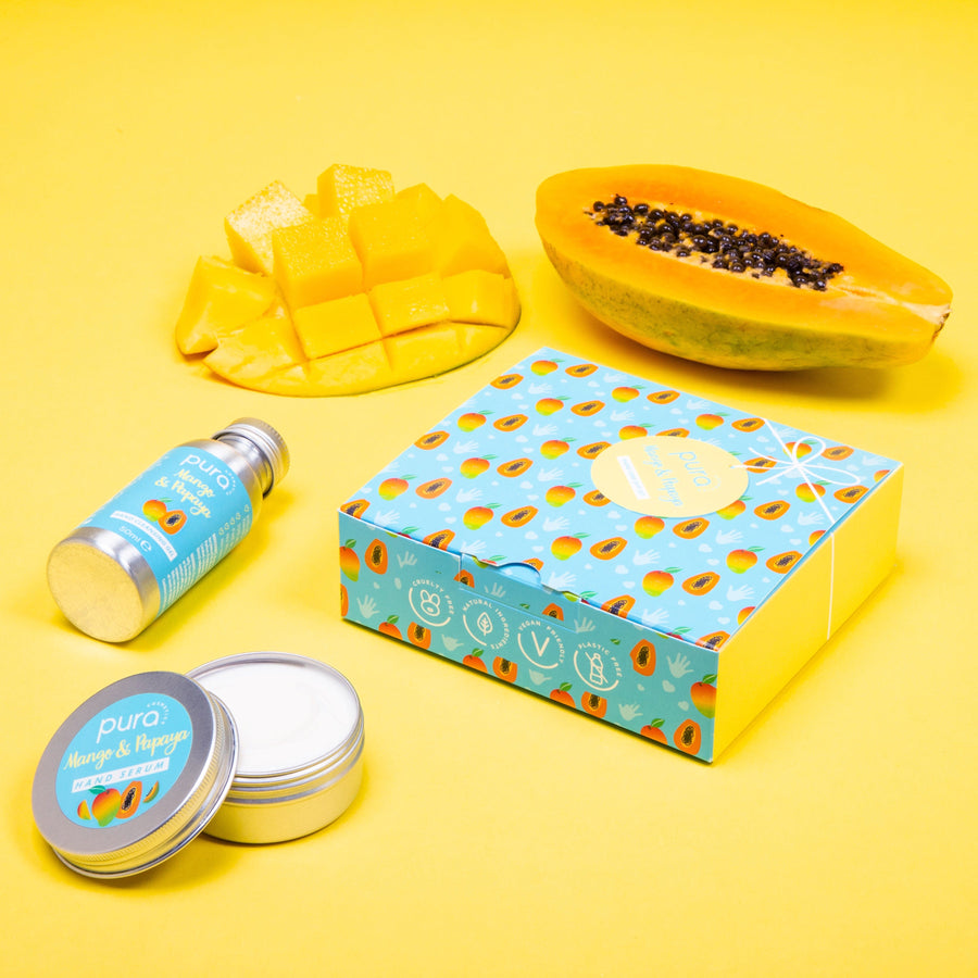 Pura Cosmetics Hand Balm Mango + Papaya Hand Care Gift Set - Pura Cosmetics