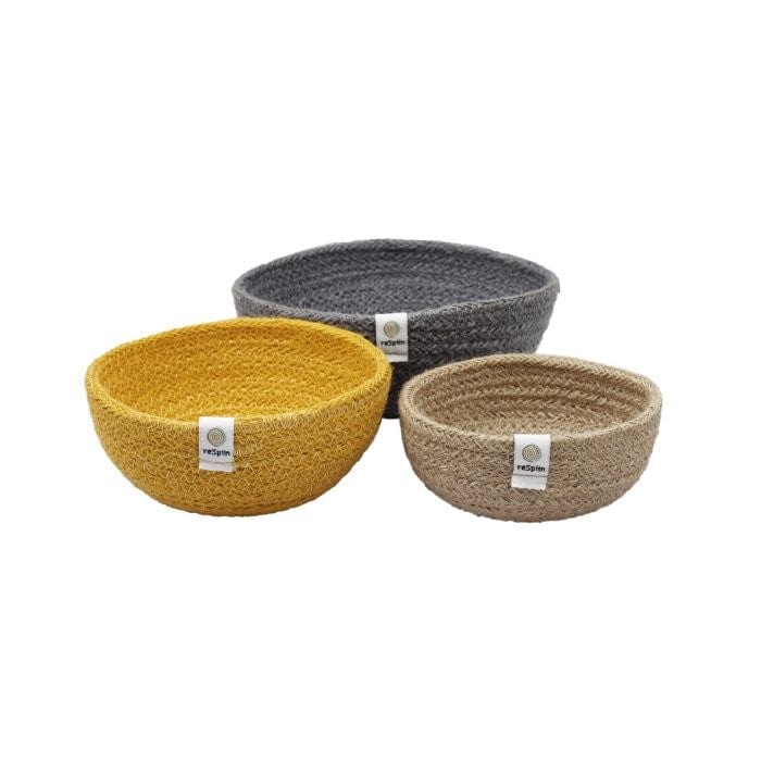 respiin jute mini bowls - beach