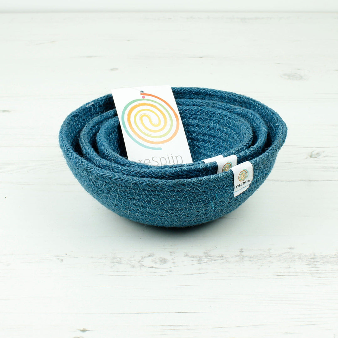 Jute Mini Bowl Set - Denim - Smallkind