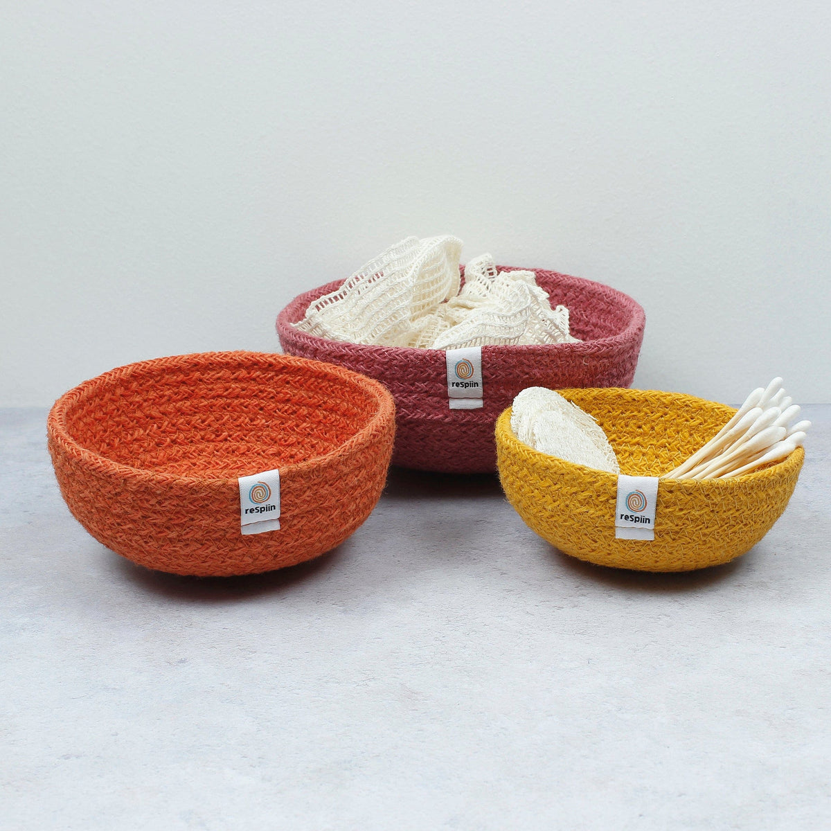 Jute Mini Bowl Set - Fire - Smallkind
