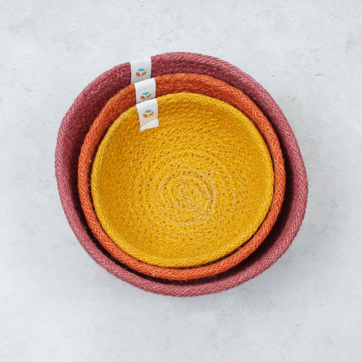 Jute Mini Bowl Set - Fire - Smallkind