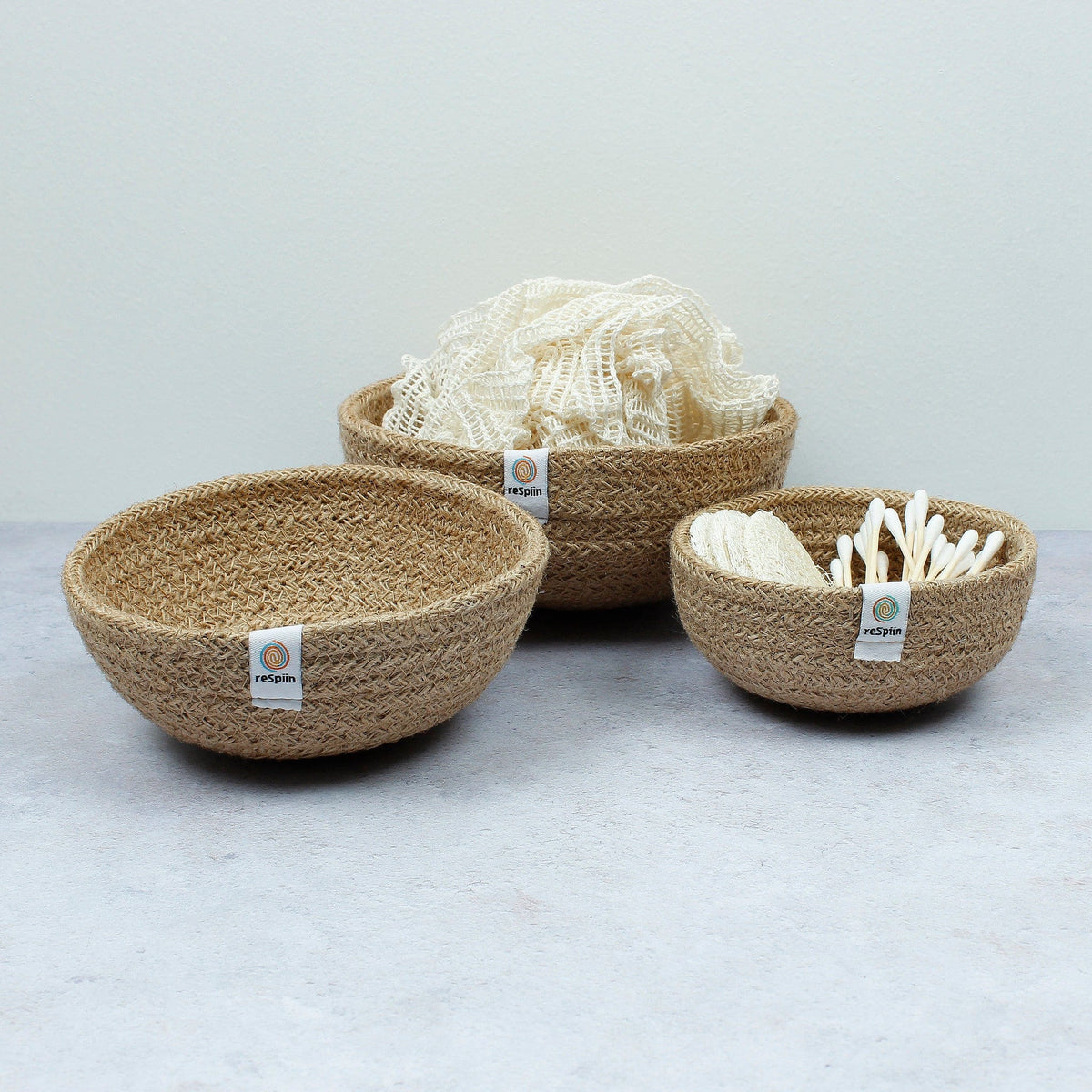 Jute Mini Bowl Set - Natural - Smallkind
