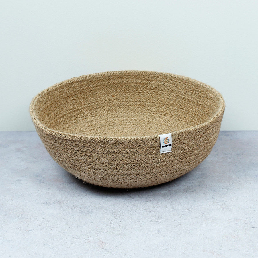 Respiin Storage Baskets + Bowls Natural Jute Bowl - Medium