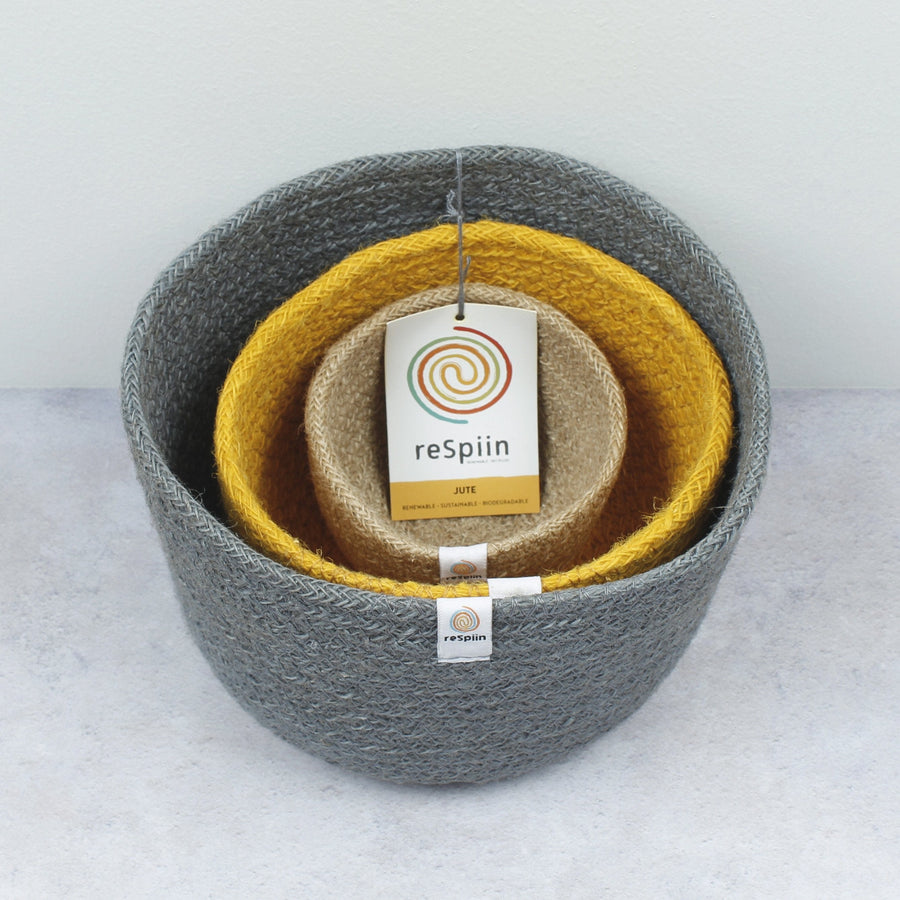 Tall Jute Basket Set Beach Smallkind