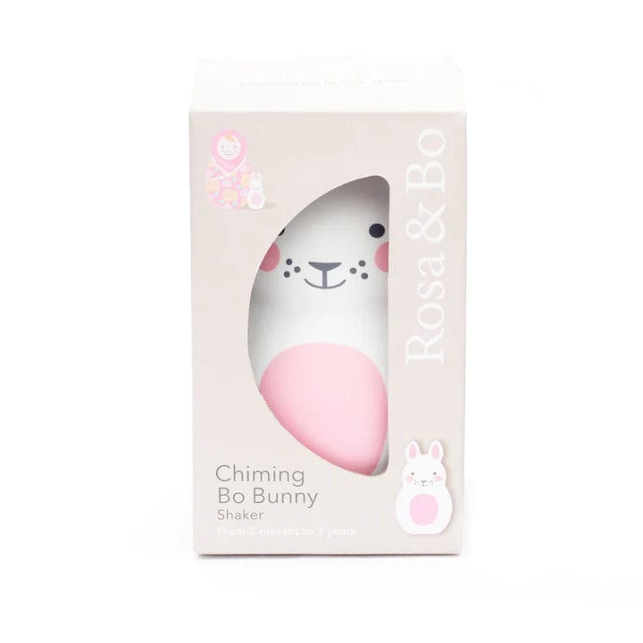 Rosa + Bo Shaker Toy Rosa + Bo Pink Bo Bunny Chiming Shaker