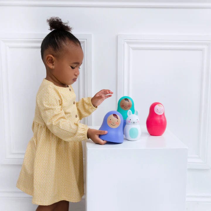 Rosa + Bo Sorting & Stacking Toys Rosa + Bo Little Jewels Nesting Babies with Chiming Bo Bunny