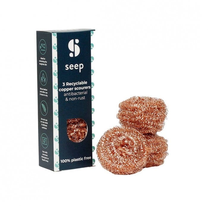 Seep Household Cleaning Products Recyclable Copper Scourers - 3 Pack