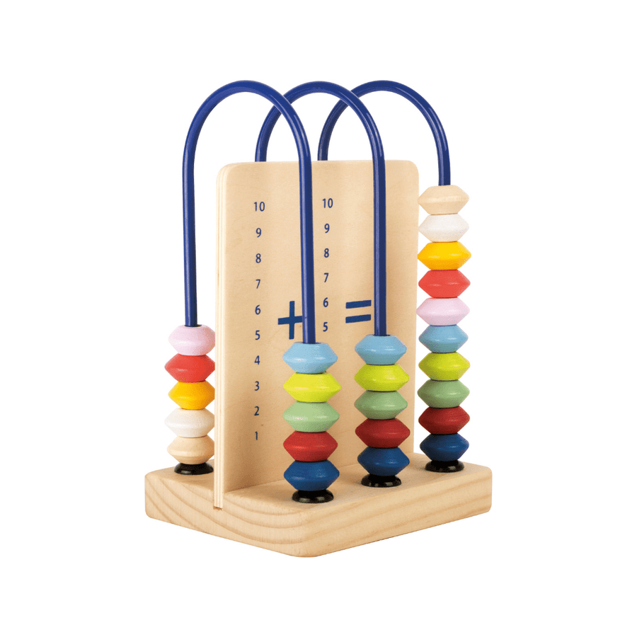 small foot small wooden rainbow abacus for learning maths at home