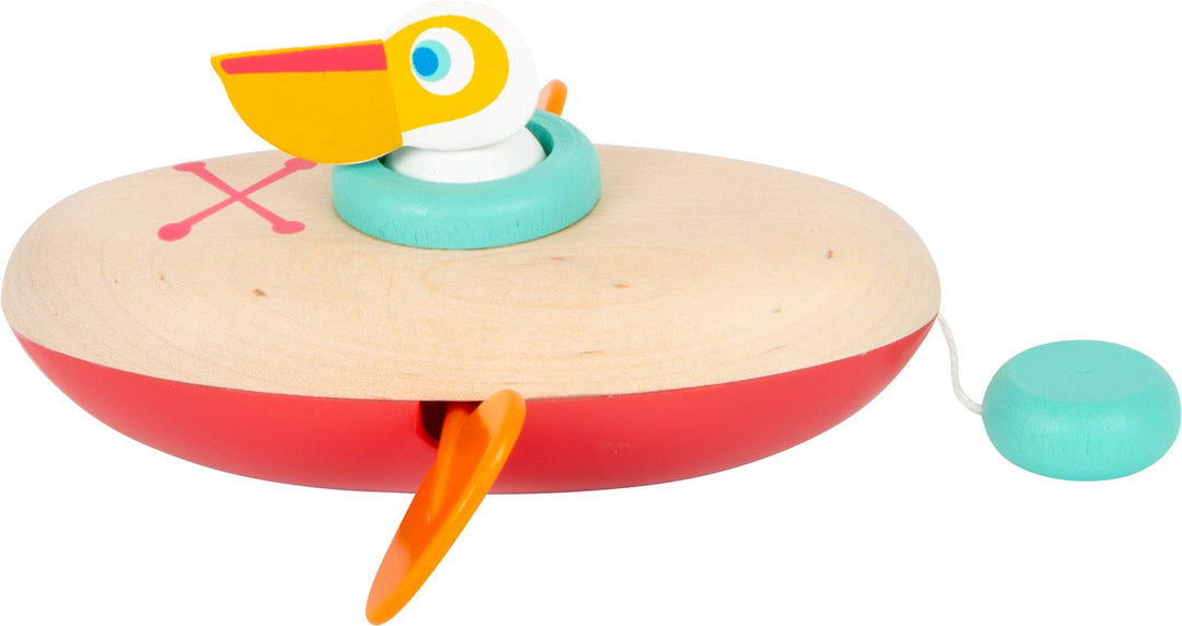 Wind Up Pelican Canoe Bath Toy