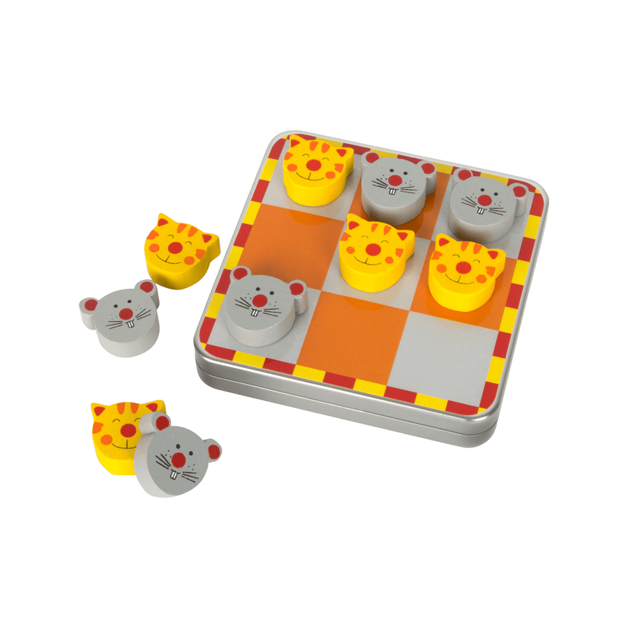 Small Foot Board Games Small Foot Cat + Mouse Magnetic Tic Tac Toe