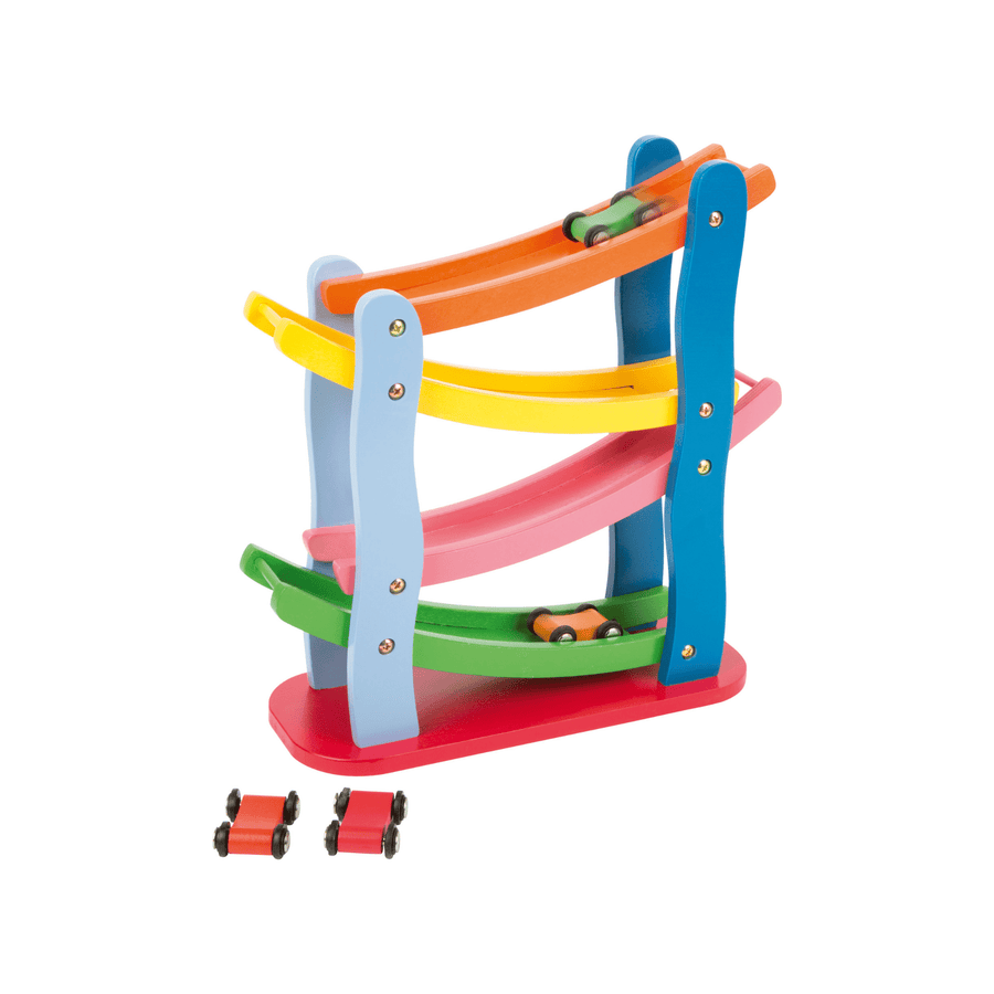 small foot colourful wooden race track