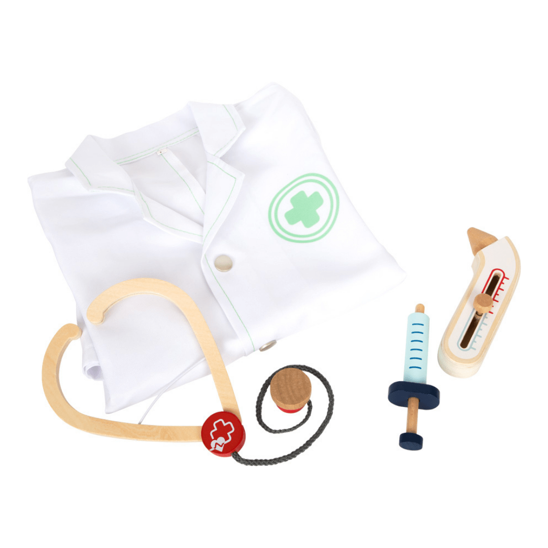 small foot doctors coat play set for children aged 3+