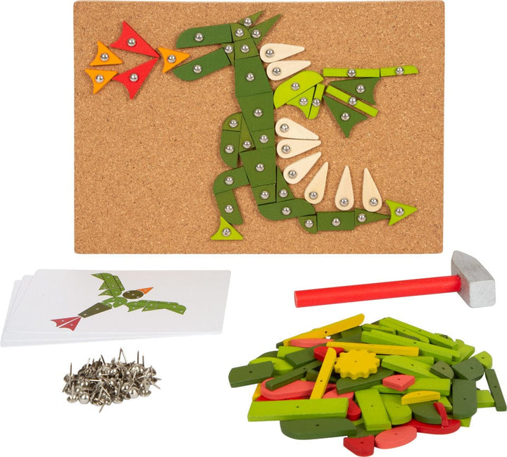 Small Foot Puzzle Hammer + Nail Game - Plants + Living Things