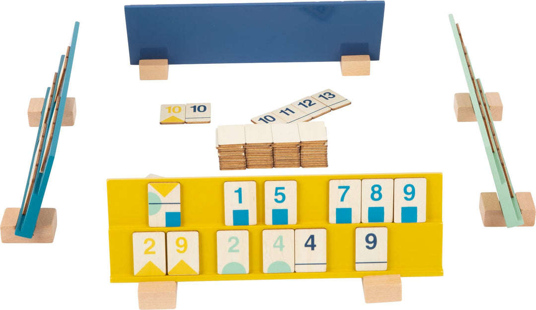 modern wooden Rummy Numbers Game