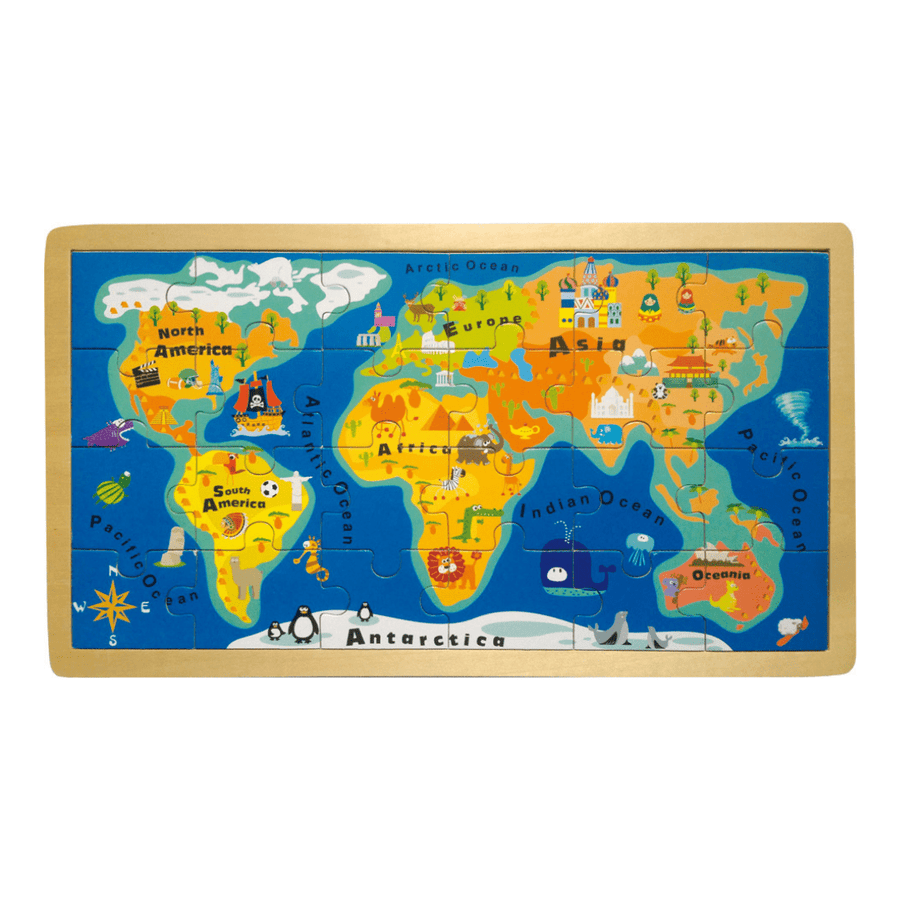 Small Foot Puzzle Small Foot World Map Frame Puzzle