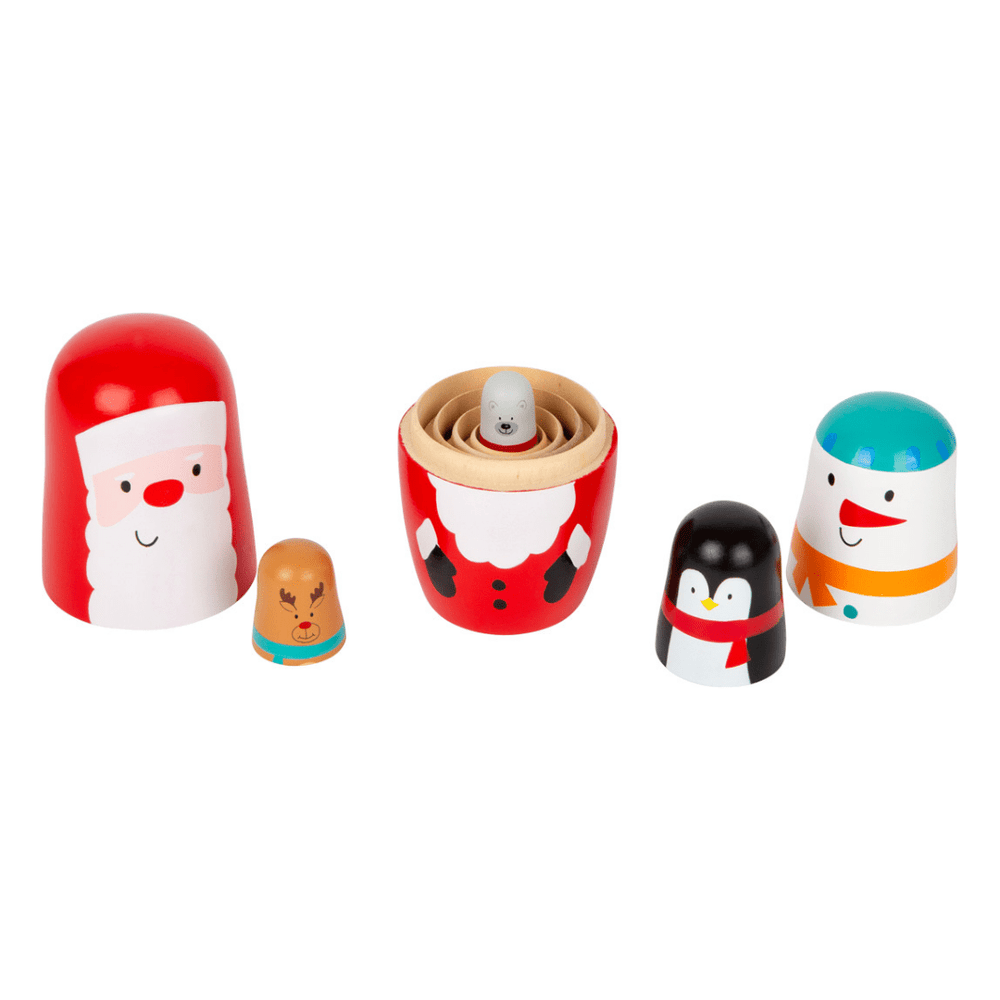 Small Foot Sorting & Stacking Toys Christmas Russian Nesting Dolls