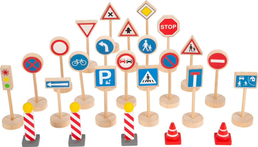 Small Foot Wooden Traffic Signs Set