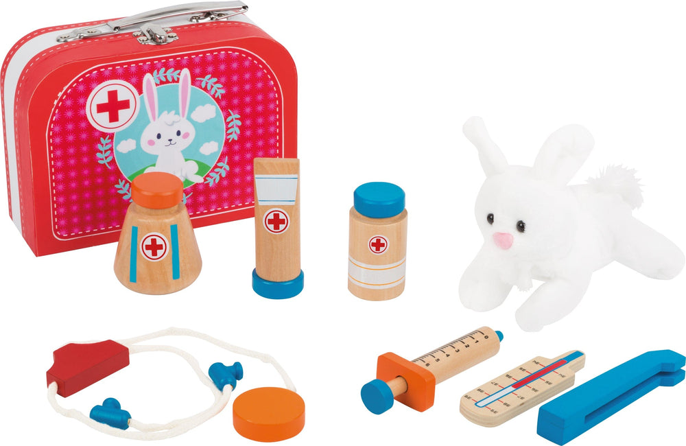 Small Foot Vets Case Play Set with rabbit