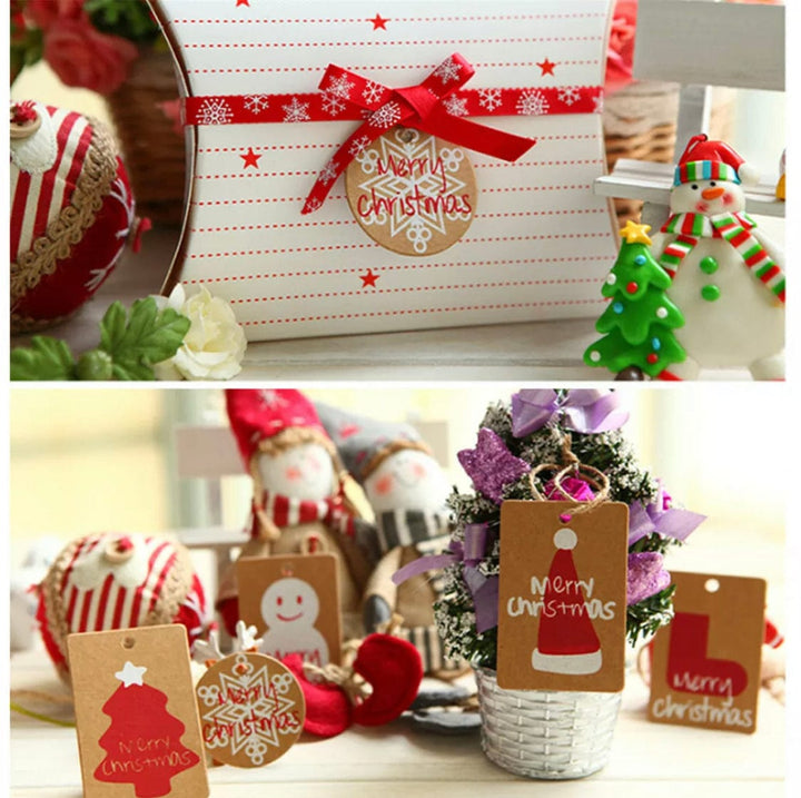 Smallkind Gift Tags & Labels Kraft Printed Christmas Gift Tags