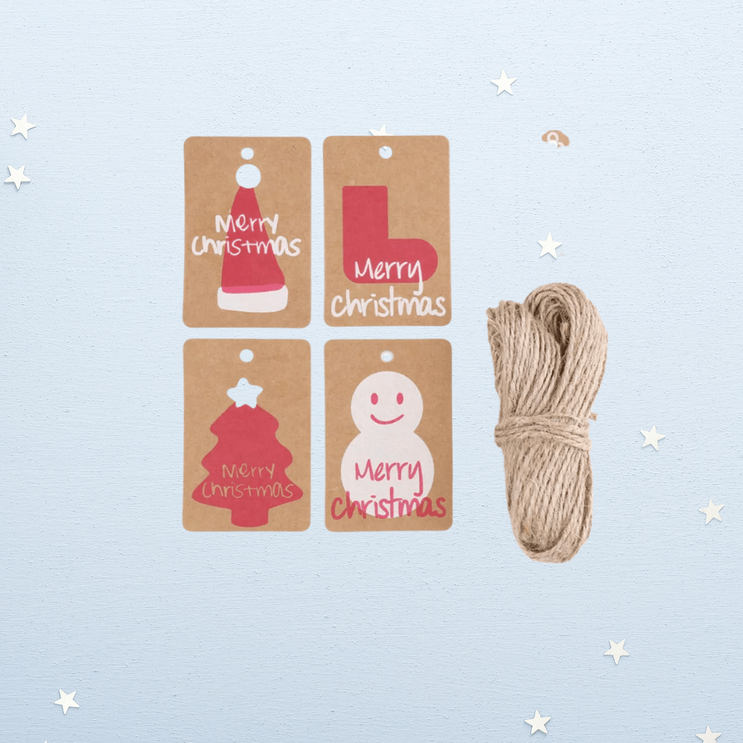Smallkind Gift Tags & Labels Kraft Printed Christmas Gift Tags