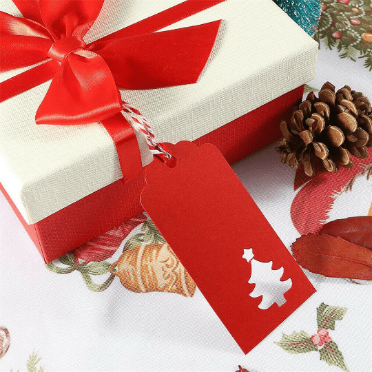 Smallkind Gift Tags & Labels Red Christmas Tree Gift Tags