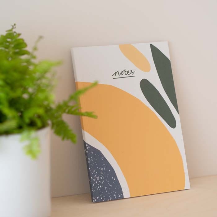recycled eco friendly 'Notes' A5 Lined Notebook - Olive